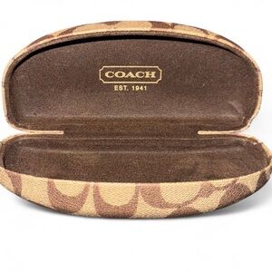 Coach Signature C Hard Shell Sunglasses Case – Tan/Brown